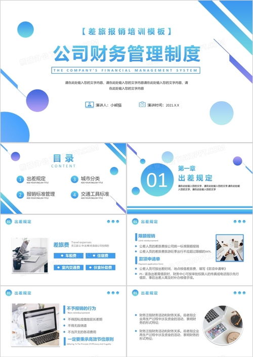 藍(lán)色簡約風(fēng)公司財(cái)務(wù)管理制度培訓(xùn)動態(tài)ppt模板下載 熊貓辦公